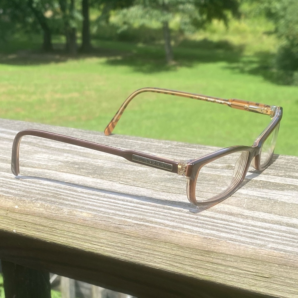 SOLD💲Burberry glasses frames Made in Italy 52[]16 140 B2004 3023 Brown Clear - Picture 11 of 16